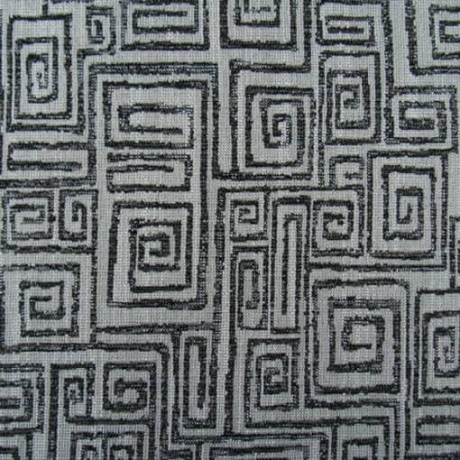 Textile Fabric Associates World Runner Jet black contemporary upholstery fabric