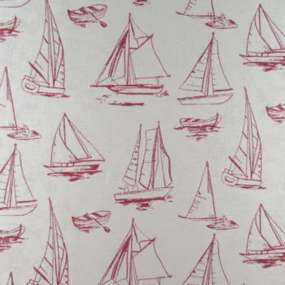 Covington Outdoor Spindrift Lobster red sailboat outdoor fabric
