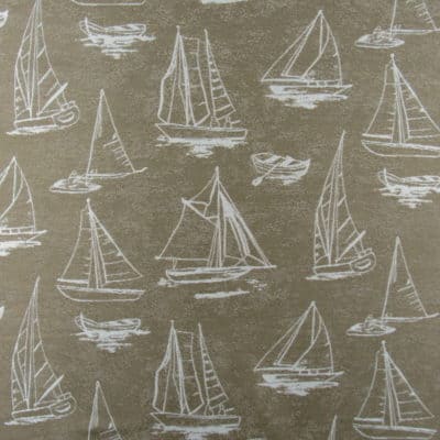 Covington Outdoor Spindrift Raffia tan sailboat outdoor fabric