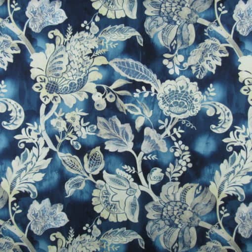 Hamilton Fabrics Innisbrook Lapis navy blue floral cotton print fabric