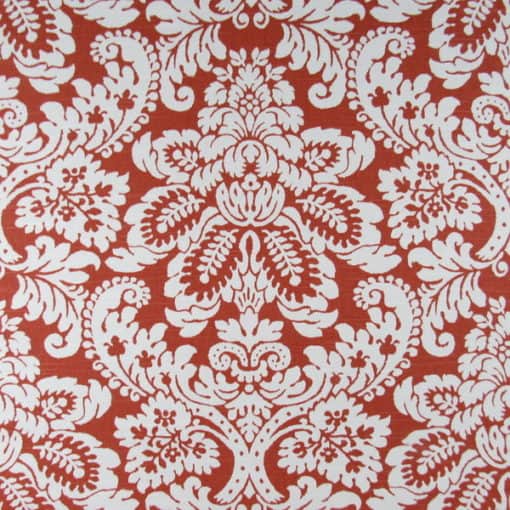 Braemore Textiles Julian Tangerine damask cotton print fabric