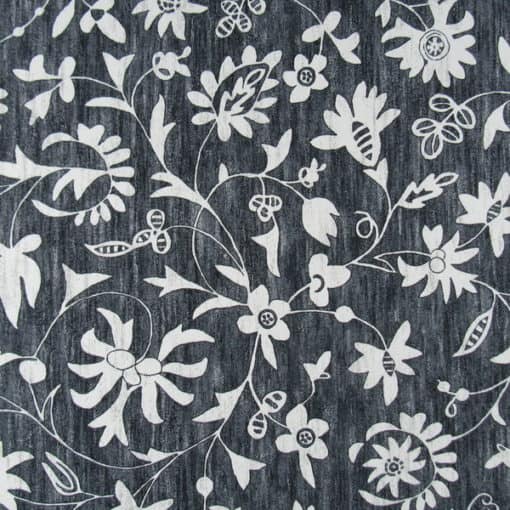 PKaufmann Fabrics Khari Ebony floral cotton print fabric