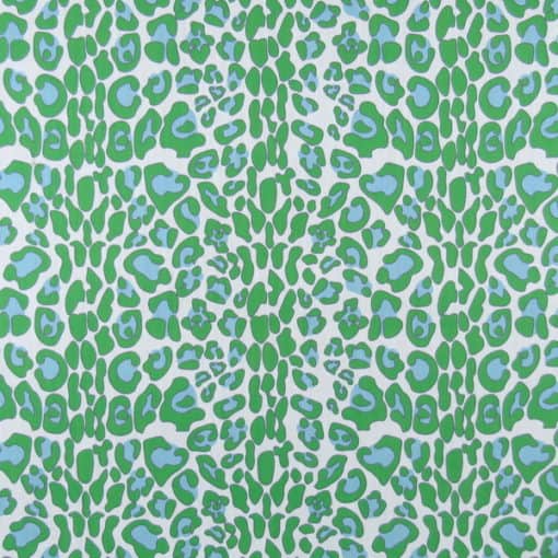 Trevi Fabrics Kamba Kelly green faux animal skin print fabric