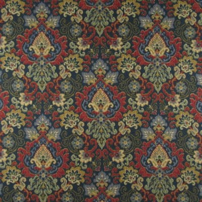 Waverly Fabrics Magic Carpet Sapphire damask cotton print fabric