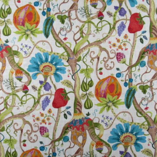Covington Fabrics Tudor 382 Summer floral and fruit print fabric