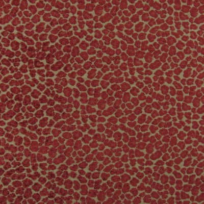 Golding Fabrics Spots Ruby red faux leopard skin fabric