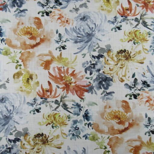 Hamilton Fabrics Fiora Copper floral print fabric