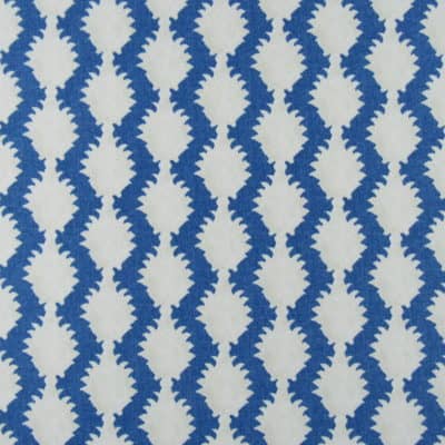 Waverly Fabrics True To Form Cobalt blue geometric cotton print fabric