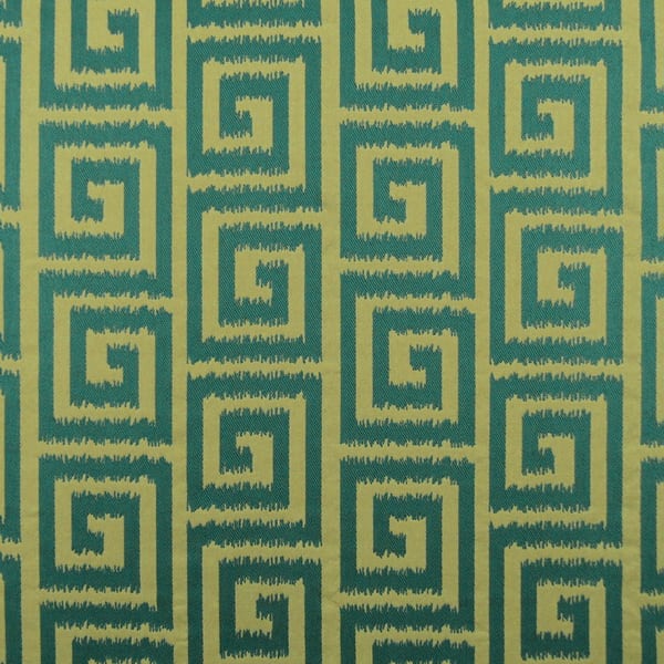 Teal Greek Key Upholstery Fabric Stain and Water Resistant Fabric