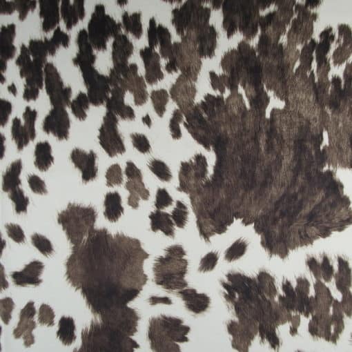 Rioma Textiles Asmar 02 Dark Brown cowhide print velvet fabric