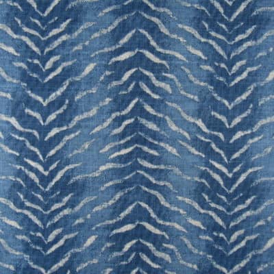 PKaufmann Fabrics Ruolan Persian Blue tiger skin design print fabric