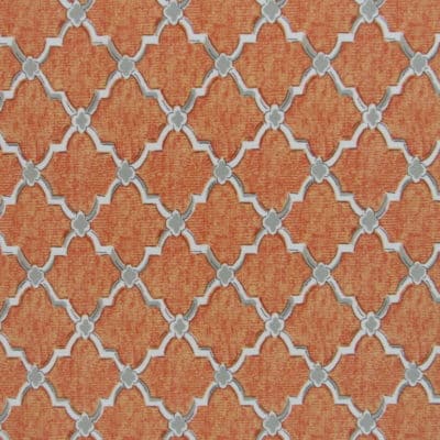 Mill Creek Outdoor Ezzy Orange geometric outdoor fabric