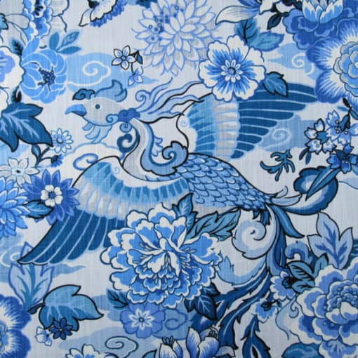 PKaufmann Fabrics Lushan Garden Twilight blue cotton print fabric
