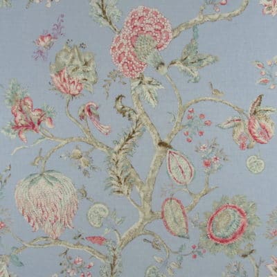 Acquitaine Vardesa China blue floral print fabric