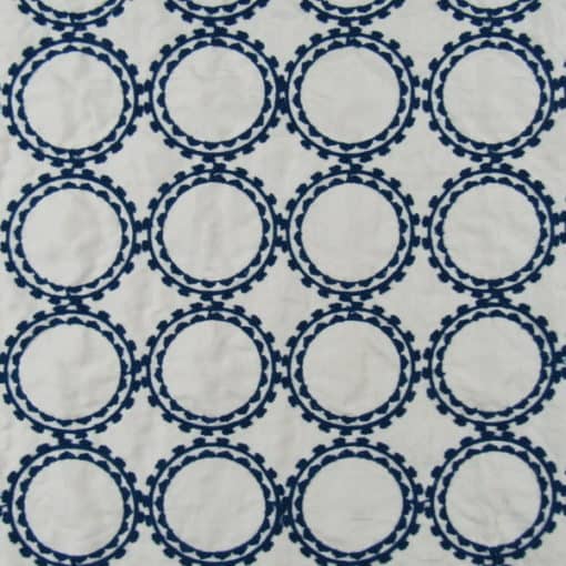 Fabricut Circle Suzani Embroidery Navy