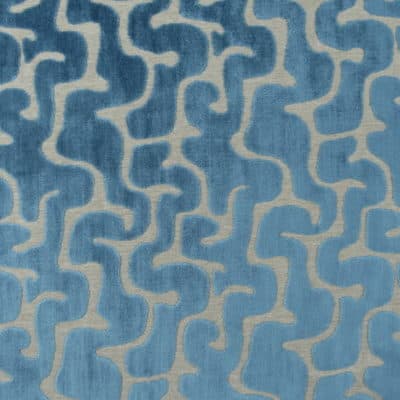 Hamilton Fabrics Backlash Nile blue contemporary velvet upholstery fabric