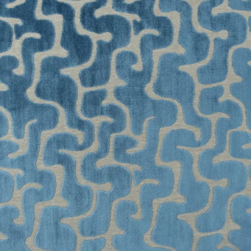 Hamilton Fabrics Backlash Nile blue contemporary velvet upholstery fabric