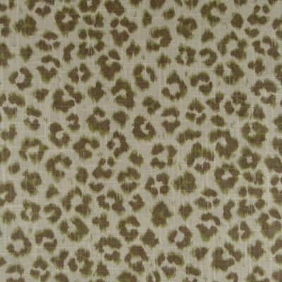 Jaclyn Smith Home 02100 Avocado leopard skin print fabric