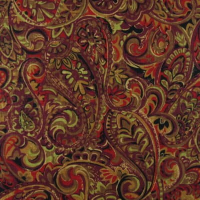 Jaclyn Smith Home Paisley Garnet print fabric