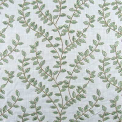 PKaufmann Fabrics Garden Vine Green Tea embroidery fabric