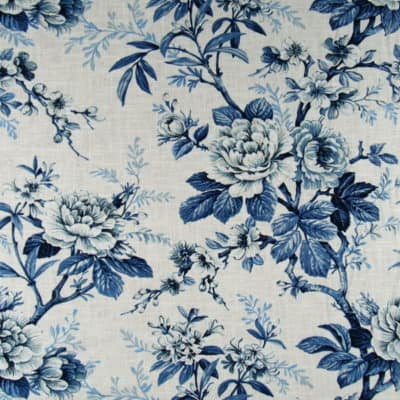 Covington Fabric Jayden 593 Indigo blue floral print fabric