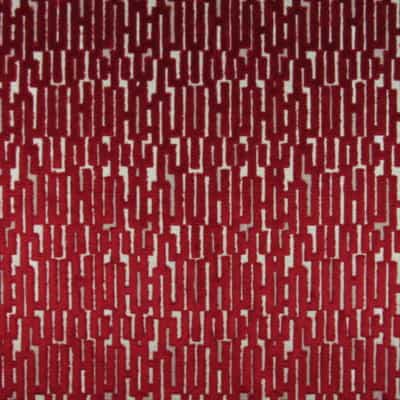 Crypton Home Lublin Red Velvet performance Upholstery Fabric
