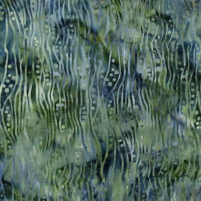Hamilton Fabrics Seaweed Blue Green batik abstract print fabric