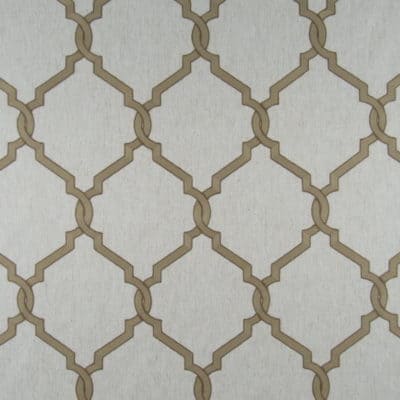 PK Lifestyles Lariat Linen Embroidery geometric design in gold