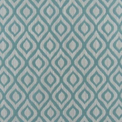 Leslie Jee Textiles Tut Aqua upholstery fabric