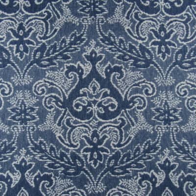 Dalience Navy damask jacquard weave upholstery fabric