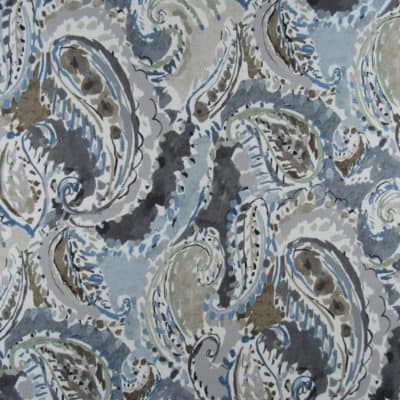 Mill Creek Fabrics Carlisia Delft paisley cotton print fabric