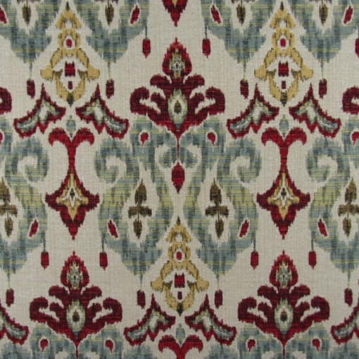 Mill Creek Fabrics Sandoa Flame ikat jacquard upholstery fabric