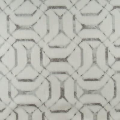 Richloom Fabrics Jepeto Silver geometric cotton print fabric