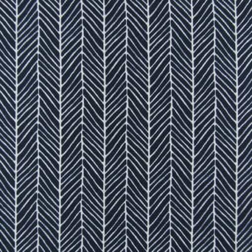 Trezor Stripe 24 Navy printed polyester upholstery fabric