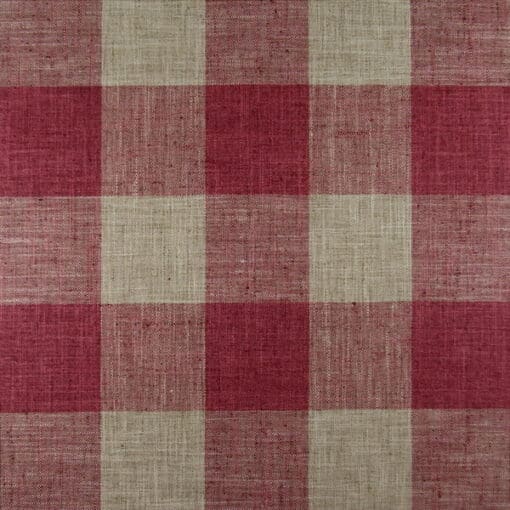 PKaufmann Fabrics Check Please Red Pepper buffalo plaid fabric in red and tan