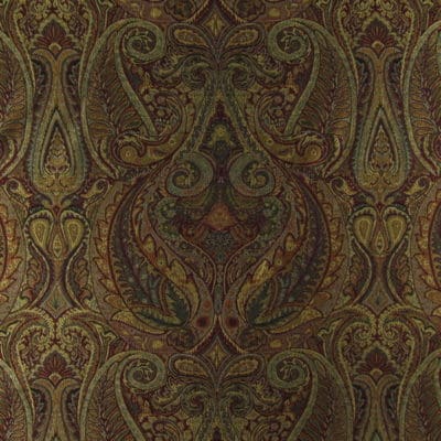 Wofford Damask Jewel jacquard weave fabric with damask design in red