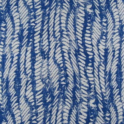 PKaufmann Fabrics Jira Indigo wavy stripe print fabrics in royal blue