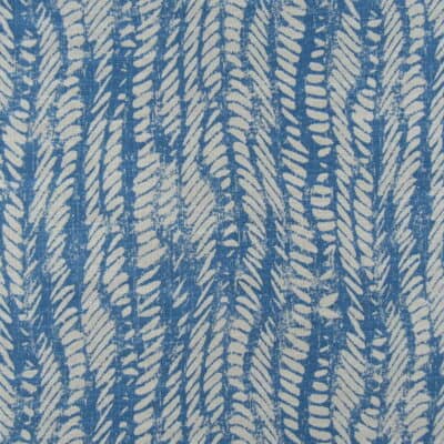 PKaufmann Fabrics Jira Persian Blue feather design blue print fabric