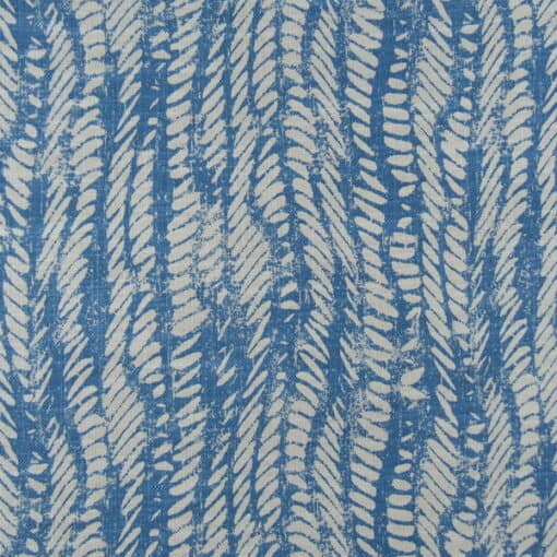PKaufmann Fabrics Jira Persian Blue feather design blue print fabric