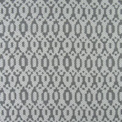 Keegan Grey Upholstery Fabric gray and off white oval design