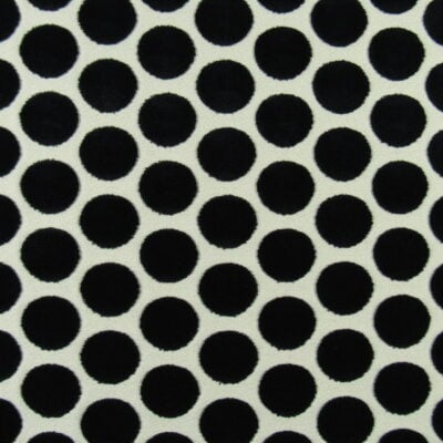 Regal Fabrics Buttons Black dot design velvet fabric