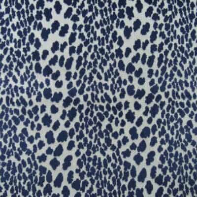 TFA Fabrics Seeing Spots Lapis blue velvet animal print velvet
