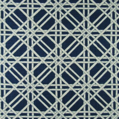 Covington Fabrics Ashley Classic Navy lattice design print fabric in navy