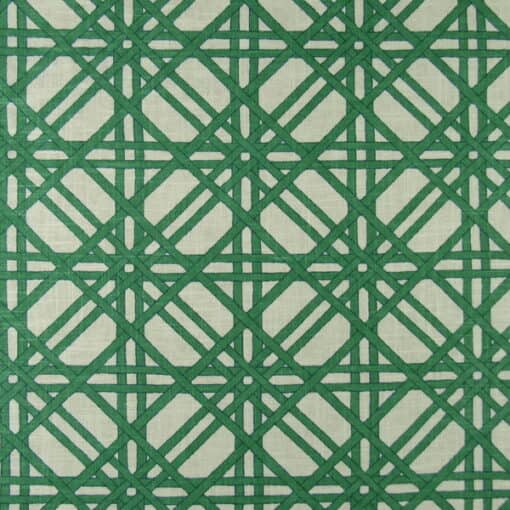 Covington Fabrics Ashley Garden lattice design print fabric in green