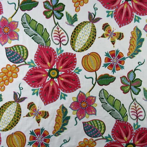 Covington Fabrics Exotica Sorbet Embroidery floral fabric