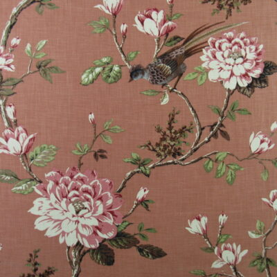 Covington Fabrics Joybird 376 Clay floral with bird print fabric