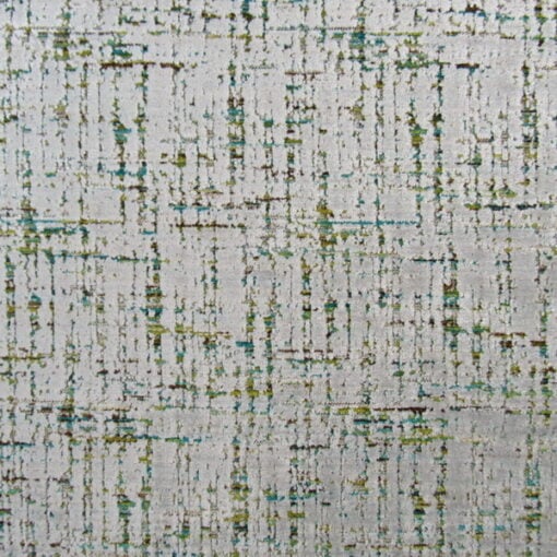 Covington Fabrics Moonstruck Velvet 144 Overcast high quality cut velvet with contemporary design in ivory with green highlights.