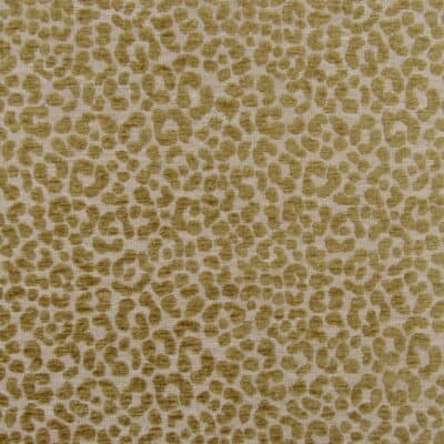 Bella Home Leo Camel durable chenille leopard skin design in gold for furniture upholstery, pillows, cushions.