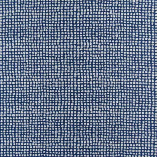 Leslie Jee Textiles Theory Lakeside contemporary small scale dot design in blue and white for furniture upholstery, pillows, cushions. On Sale!