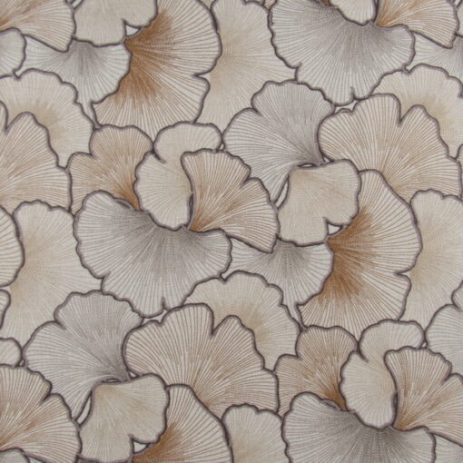 Regal Fabrics Opera Greystone with veined ginko leaf embroidery design in gray for drapery, bedding, upholstery, pillows, cushions, ottomans.